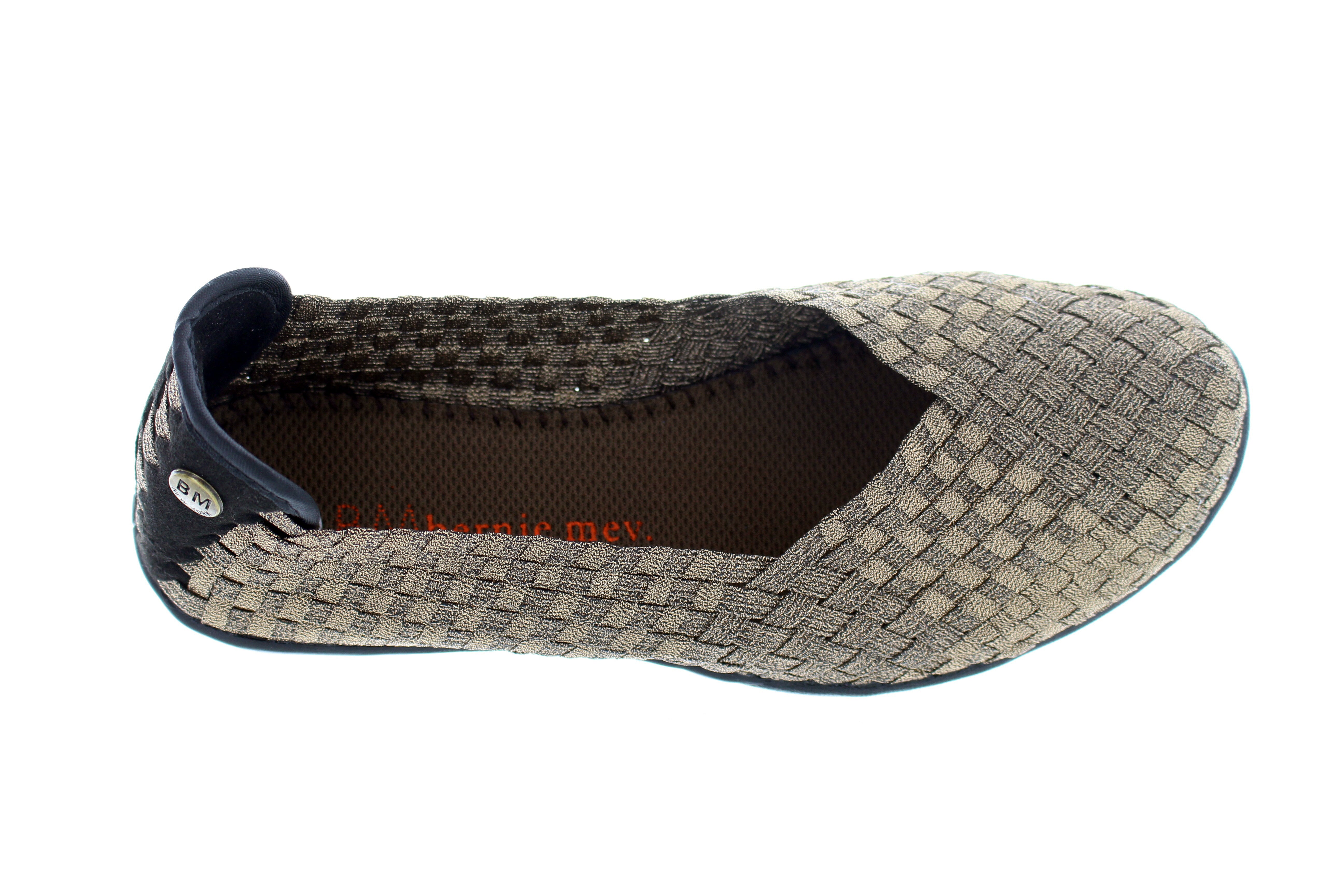 【未使用品】bernie Mev バレエフラットパンプス バケット織 ブロンズ Catwalk